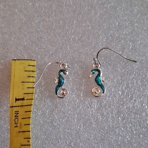 Silver Seahorse Earrings